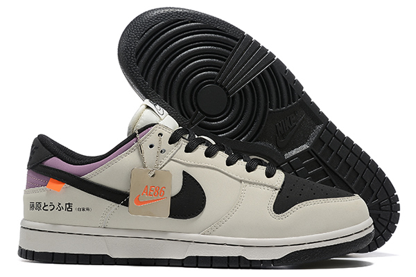 052 Women Nike SB Dunk Low AE86 Grey Black Purple